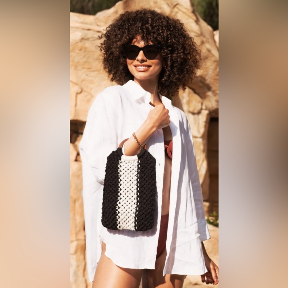 NWT Anthropologie Laude the Label Gabby Macrame Bag